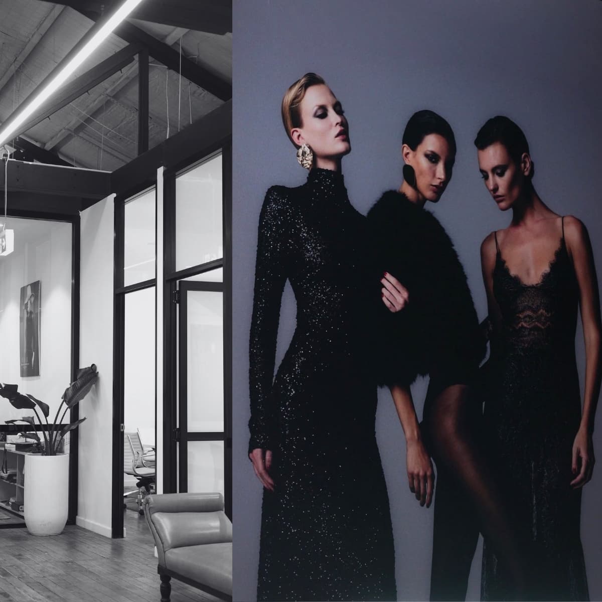 The iconic Carla Zampatti Opera House dress framed in the heritage Sydney showroom.