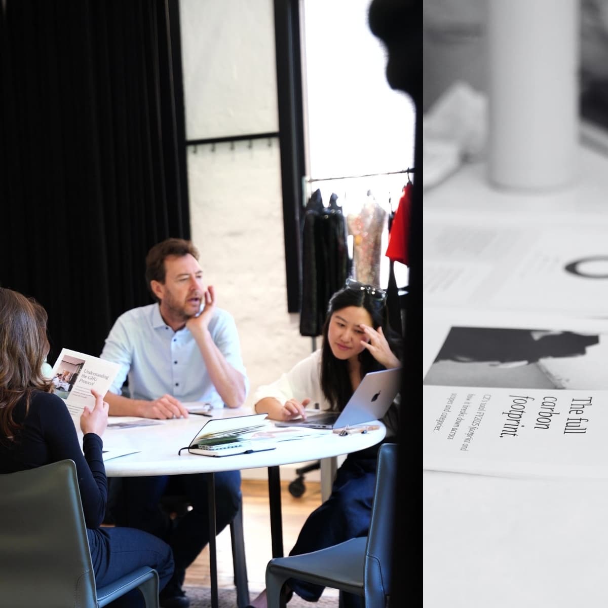 Scrapbook composite of the working group setting the method.